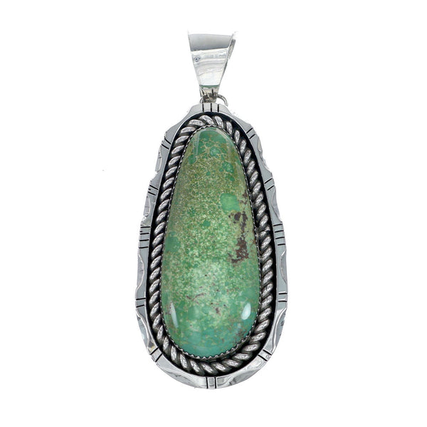 Native American Sterling Silver Turquoise Navajo Pendant NX11790